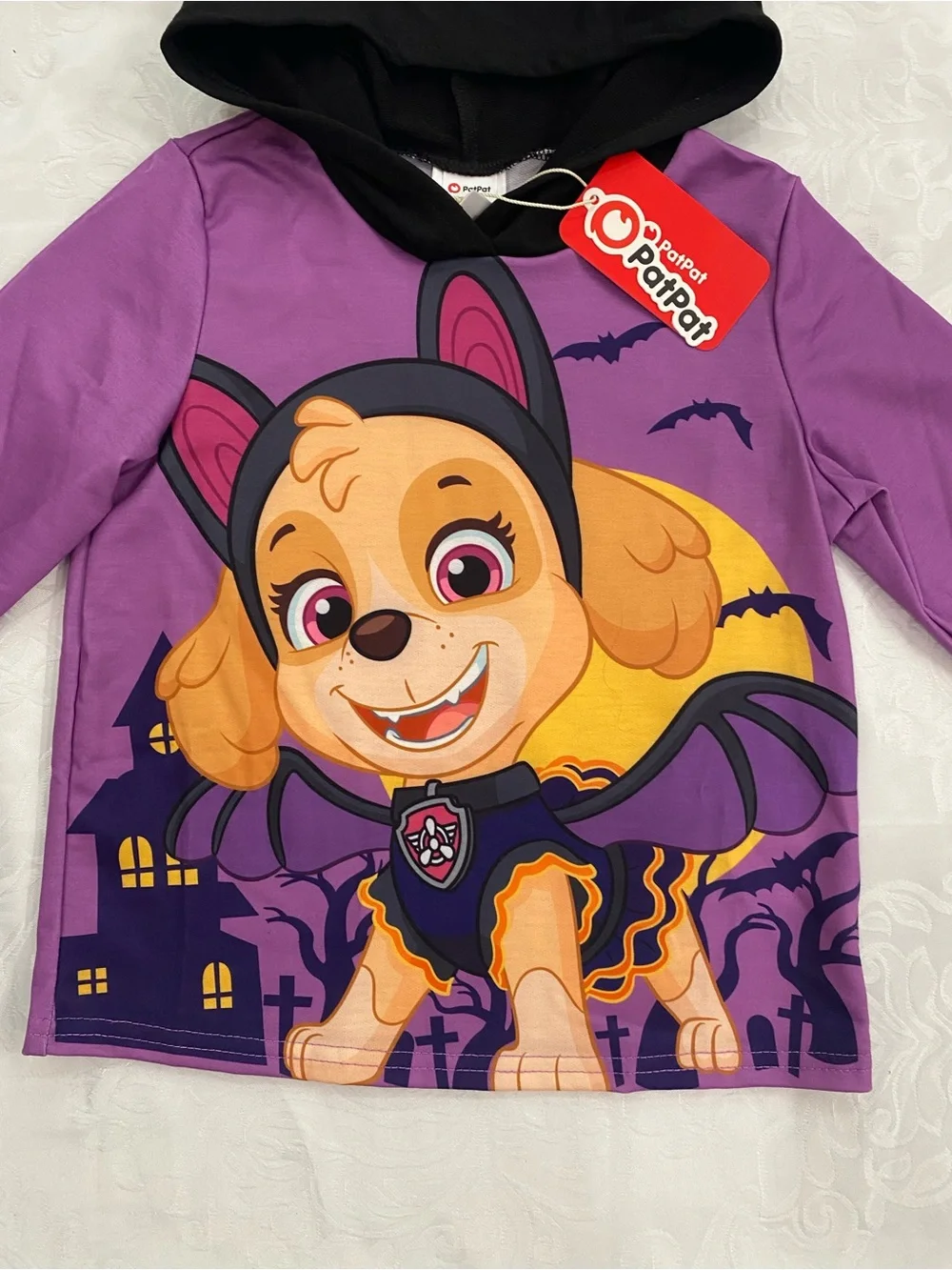 Patpat PAW Patrol Skye Purple Halloween Costume Pullover Hoodie, Size 5-6Y